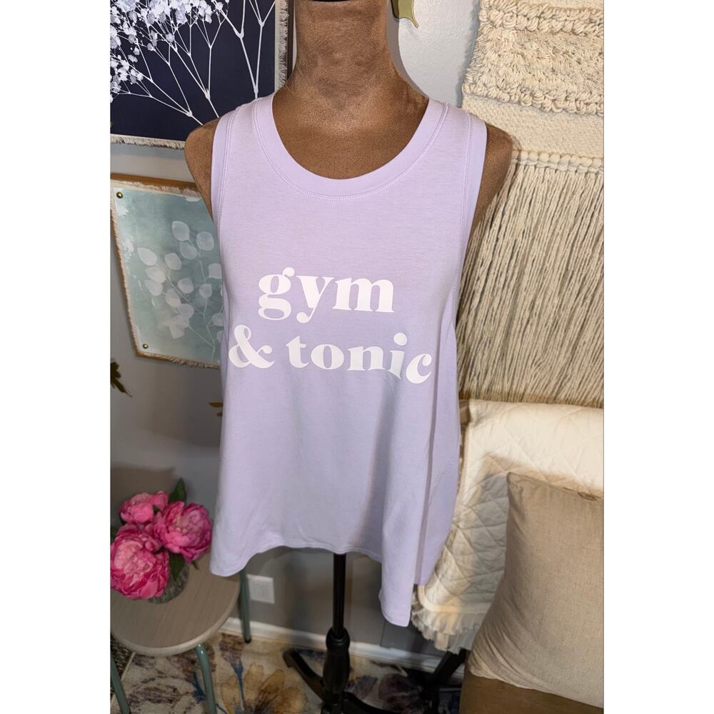 Kate Spade New York Gym & Tonic Tank Top Women’s Large Purple Lavender Racerback - Picture 3 of 10